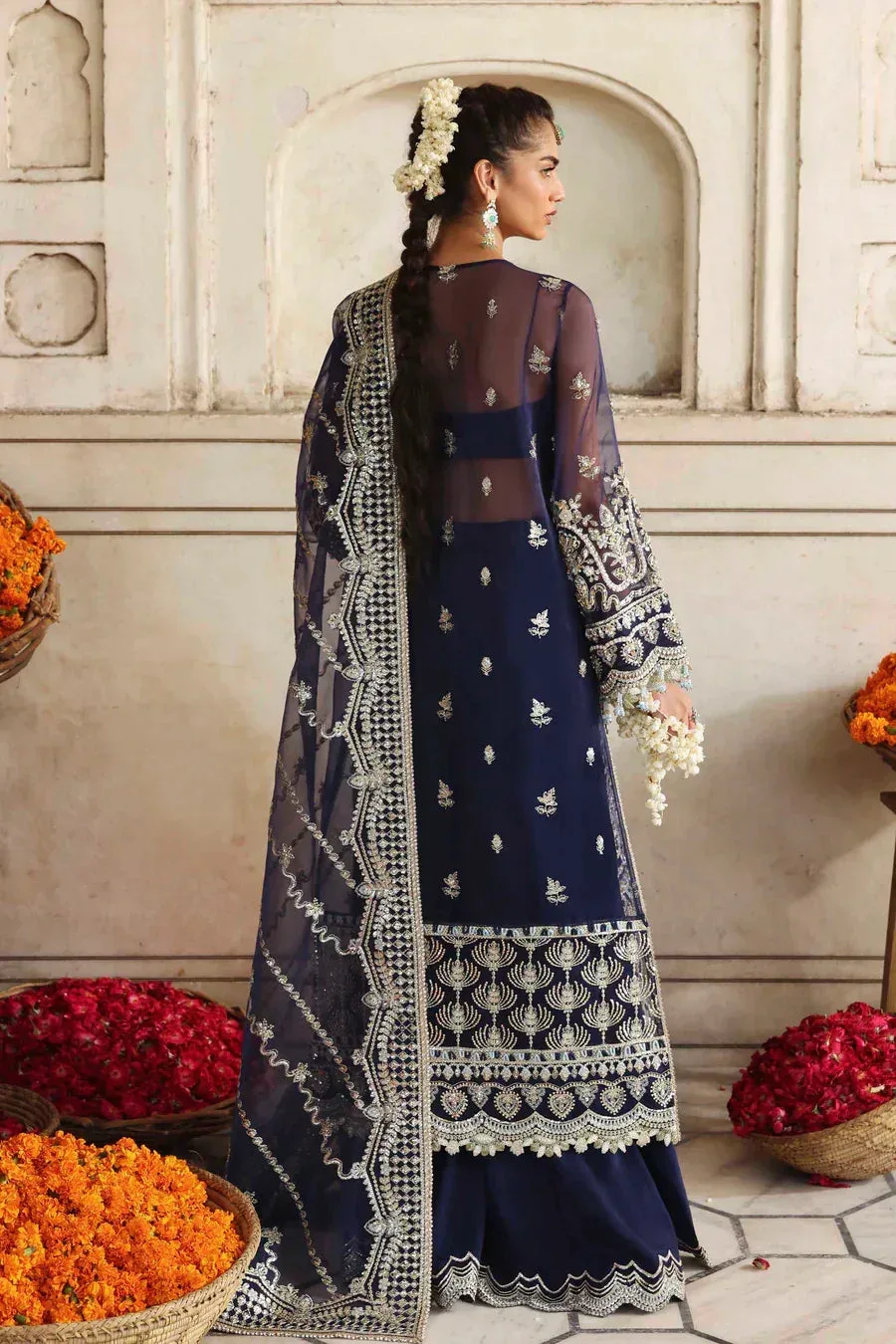 Akbar Aslam Rang Mehal Raw Silk – view 3 – Poshaq
