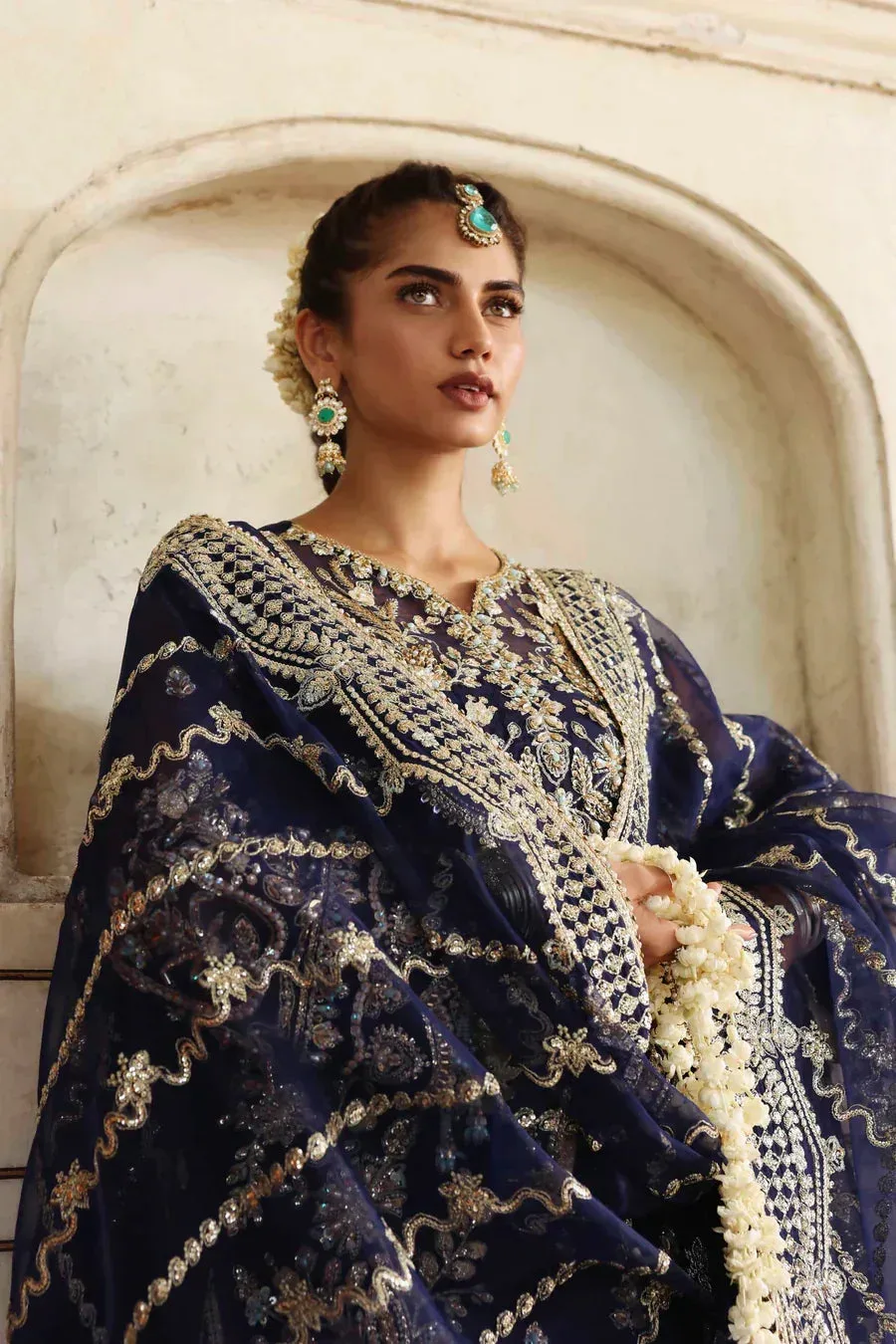 Akbar Aslam Rang Mehal Raw Silk – view 7 – Poshaq