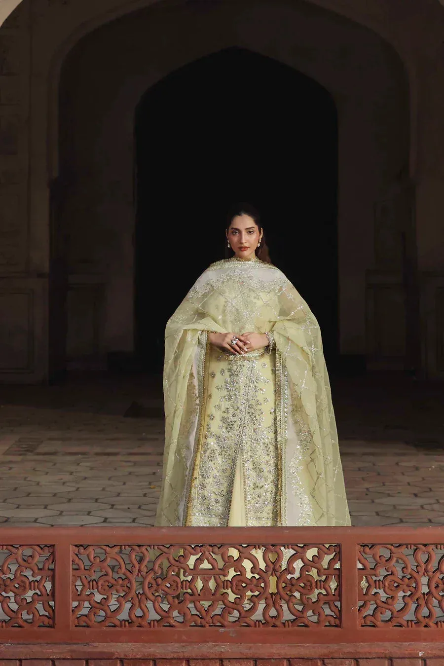 Akbar Aslam Rang Mehal Organza – view 3 – Poshaq