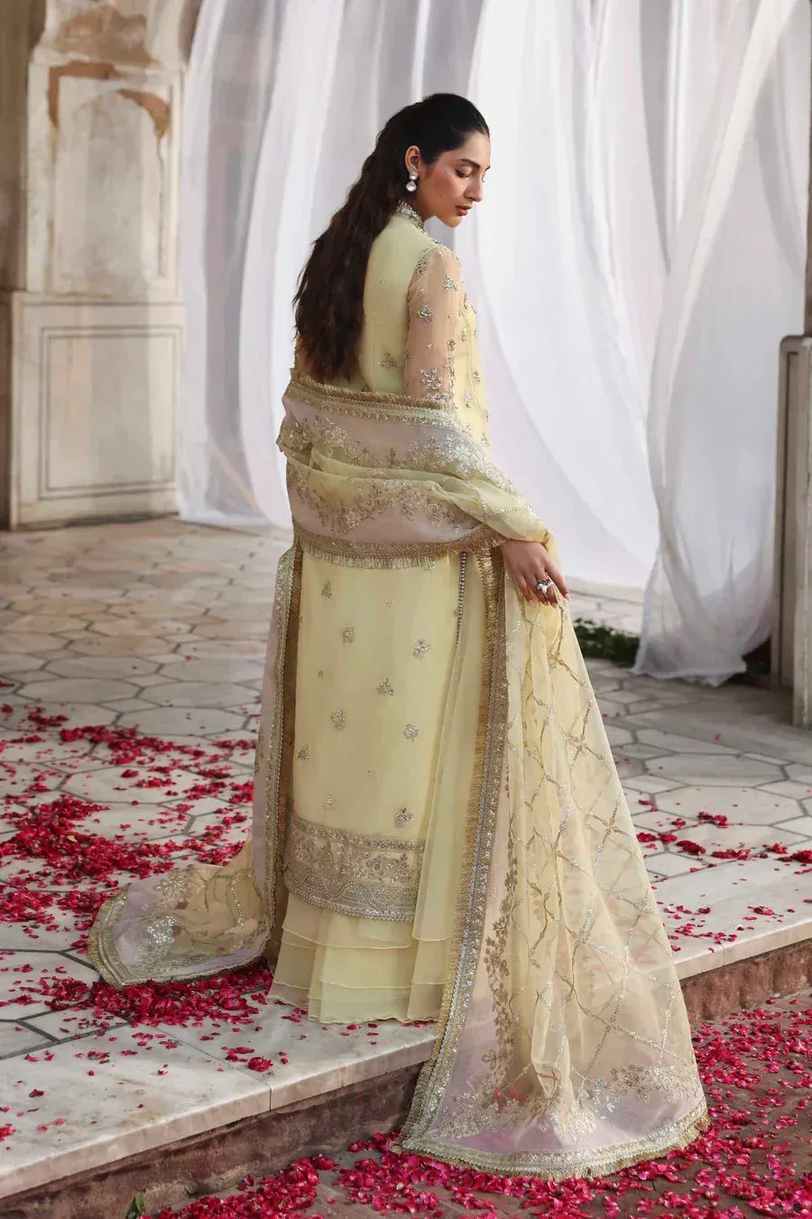 Akbar Aslam Rang Mehal Organza – view 4 – Poshaq