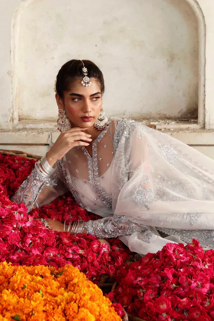 Akbar Aslam Rang Mehal Raw Silk – view 3 – Poshaq