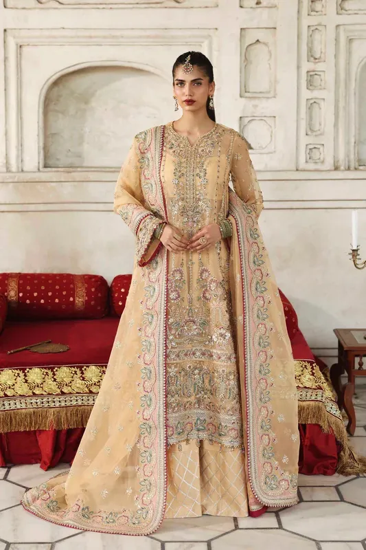 Akbar Aslam Rang Mehal Raw Silk – view 1 – Poshaq