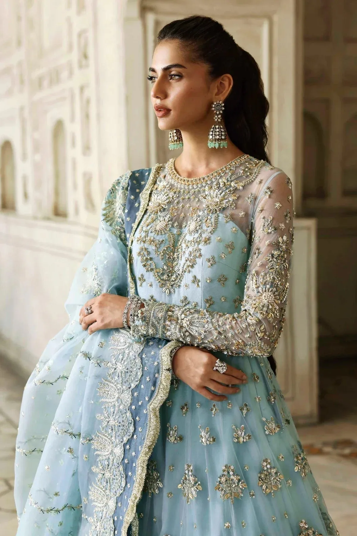 Akbar Aslam Rang Mahal Formals Raw Silk – view 4 – Poshaq