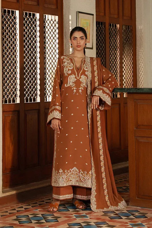 Afrozeh October Winter Pret 25 Ivory – view 1 – Poshaq