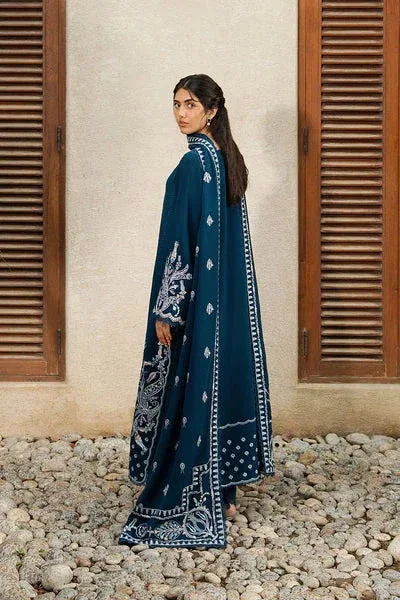 Afrozeh October Winter Pret 25 Ivory Velvet – view 2 – Poshaq