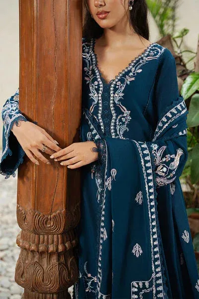 Afrozeh October Winter Pret 25 Ivory Velvet – view 3 – Poshaq