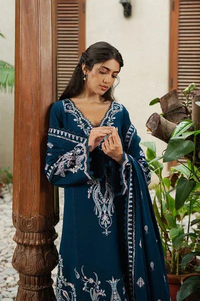 Afrozeh October Winter Pret 25 Ivory Velvet – view 4 – Poshaq