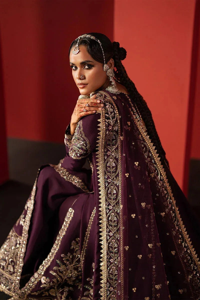 Afrozeh Divani Silk 25 Purple Raw Silk – view 4 – Poshaq