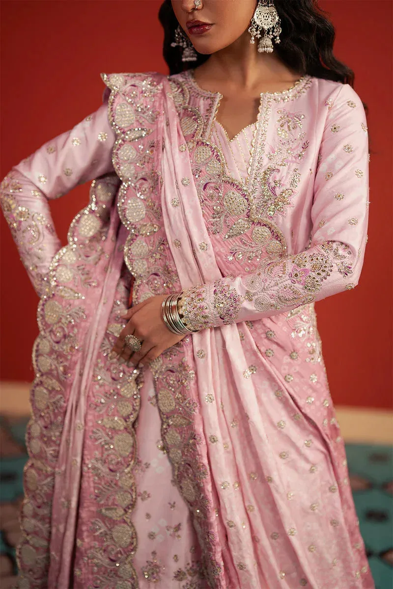 Afrozeh Divani Silk 25 Pink Raw Silk – view 3 – Poshaq