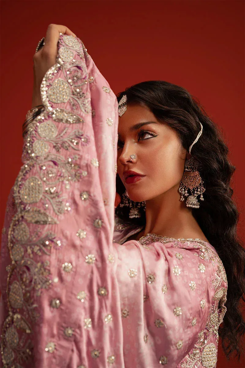 Afrozeh Divani Silk 25 Pink Raw Silk – view 4 – Poshaq