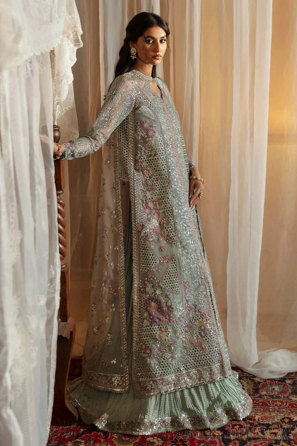 Afrozeh Hayat Formals Raw Silk – view 1 – Poshaq