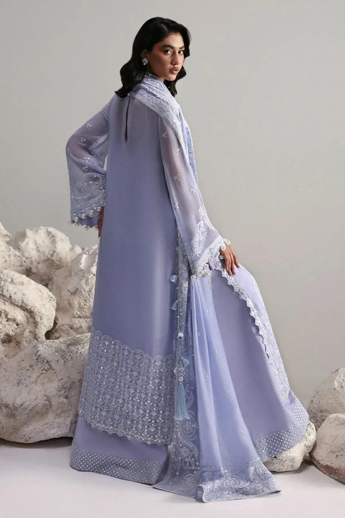 Afrozeh Slate Ready to Wear Lavender – view 2 – Poshaq