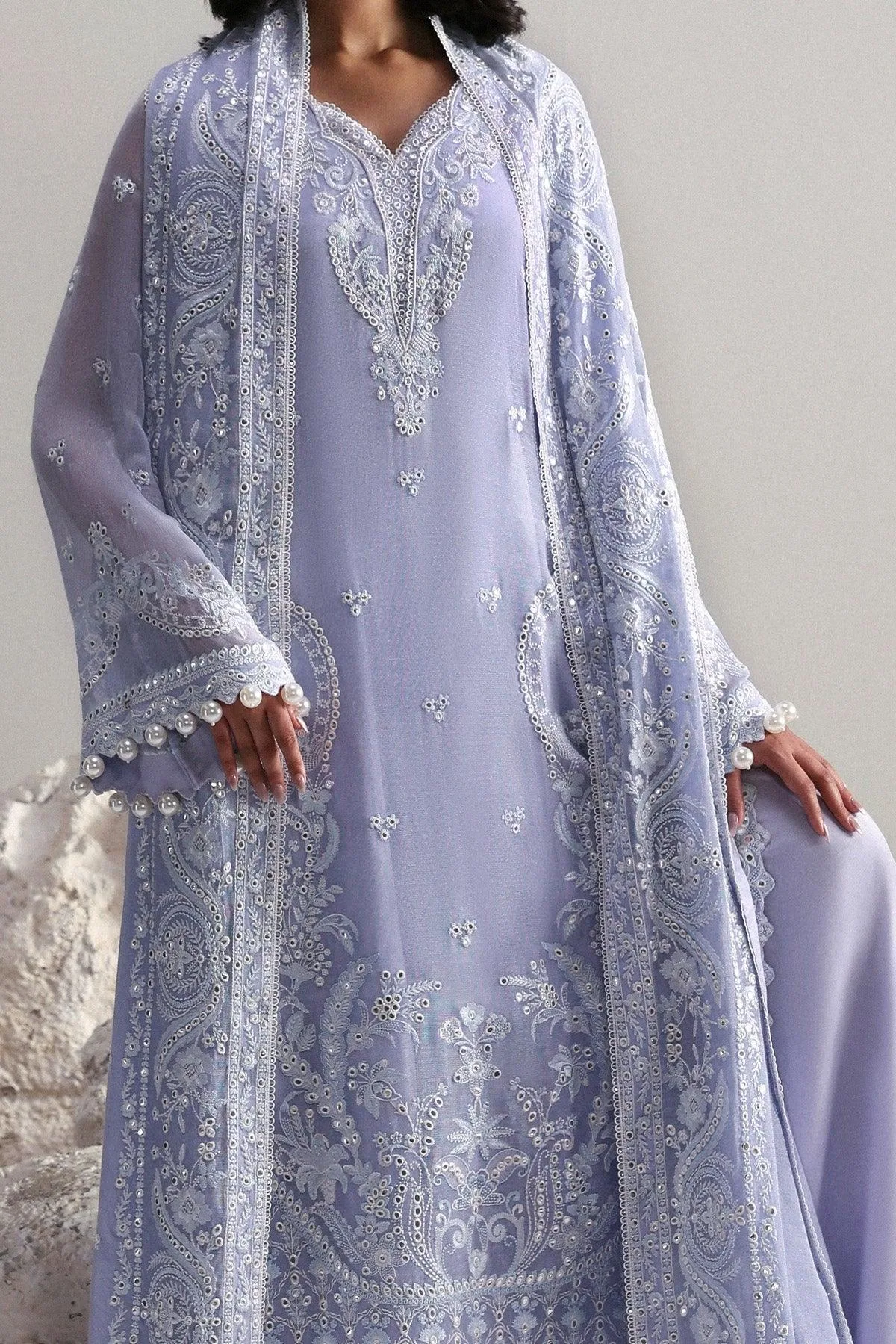 Afrozeh Slate Ready to Wear Lavender – view 3 – Poshaq