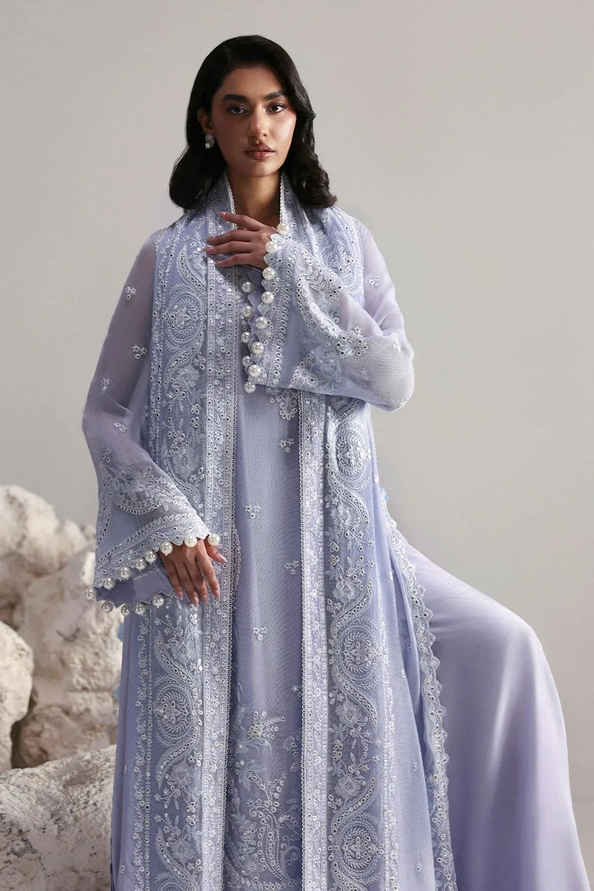 Afrozeh Slate Ready to Wear Lavender – view 4 – Poshaq