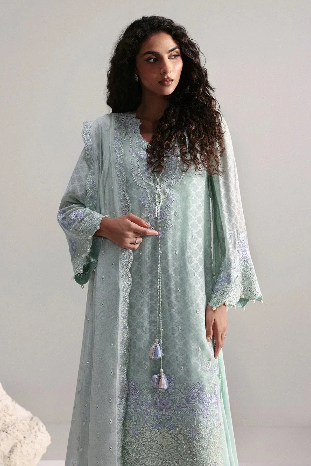 Afrozeh Slate Ready to Wear Lavender – view 3 – Poshaq
