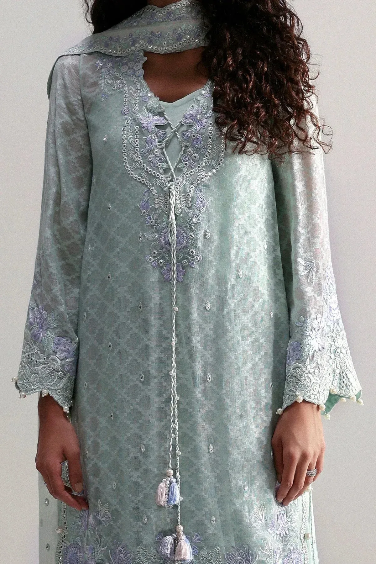 Afrozeh Slate Ready to Wear Lavender – view 4 – Poshaq