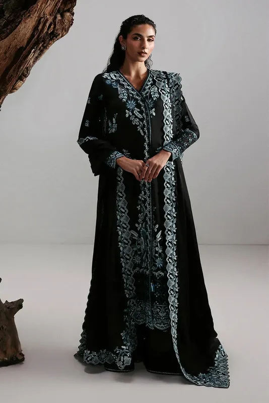 Afrozeh Slate Ready to Wear Black – view 1 – Poshaq