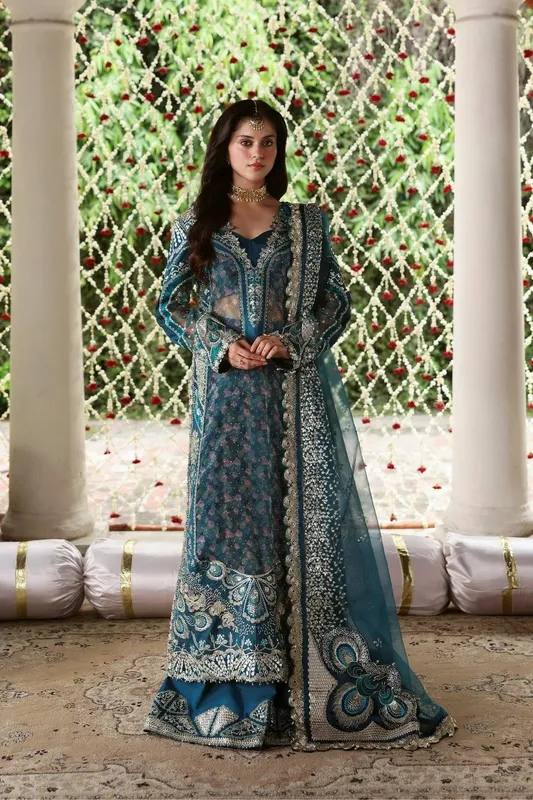 Afrozeh Shehnai Wedding Formals 25 Raw Silk – view 1 – Poshaq