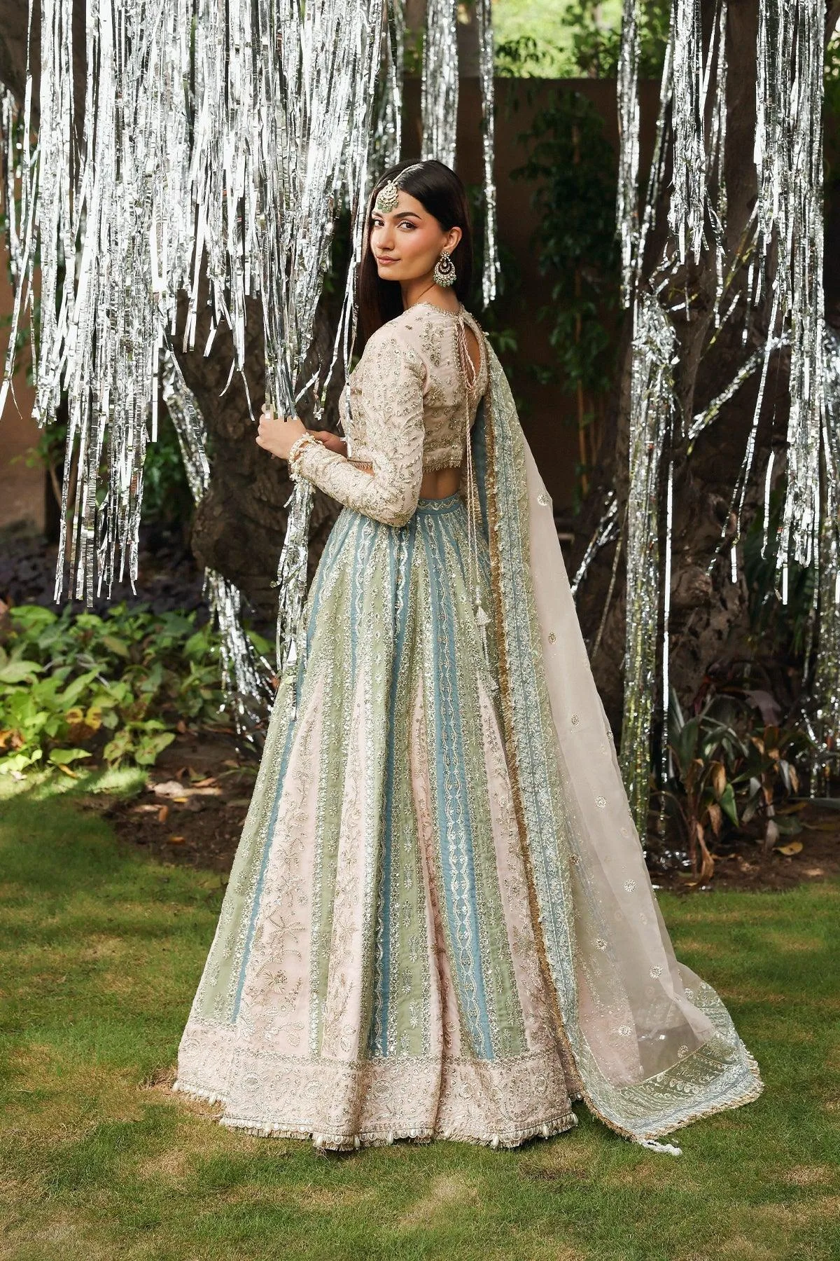 Afrozeh Dastangoi 25 Pink Organza – view 2 – Poshaq