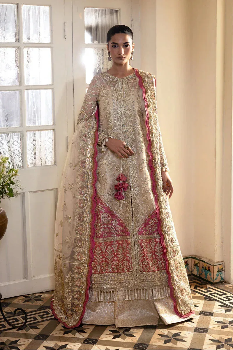 Afrozeh Dastangoi 25 Silver Organza – view 1 – Poshaq
