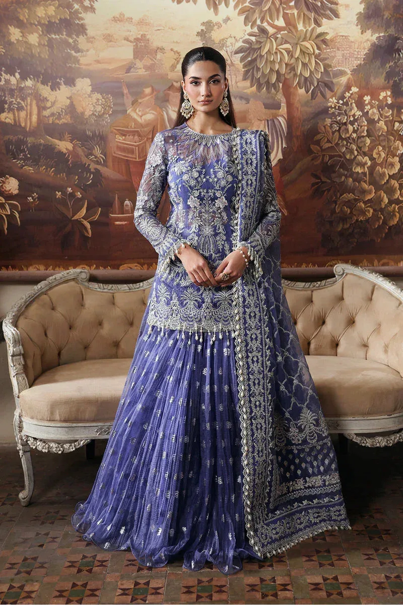 Afrozeh Dastangoi 25 Silver Raw Silk – view 1 – Poshaq