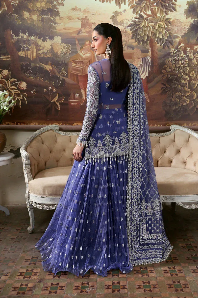Afrozeh Dastangoi 25 Silver Raw Silk – view 2 – Poshaq