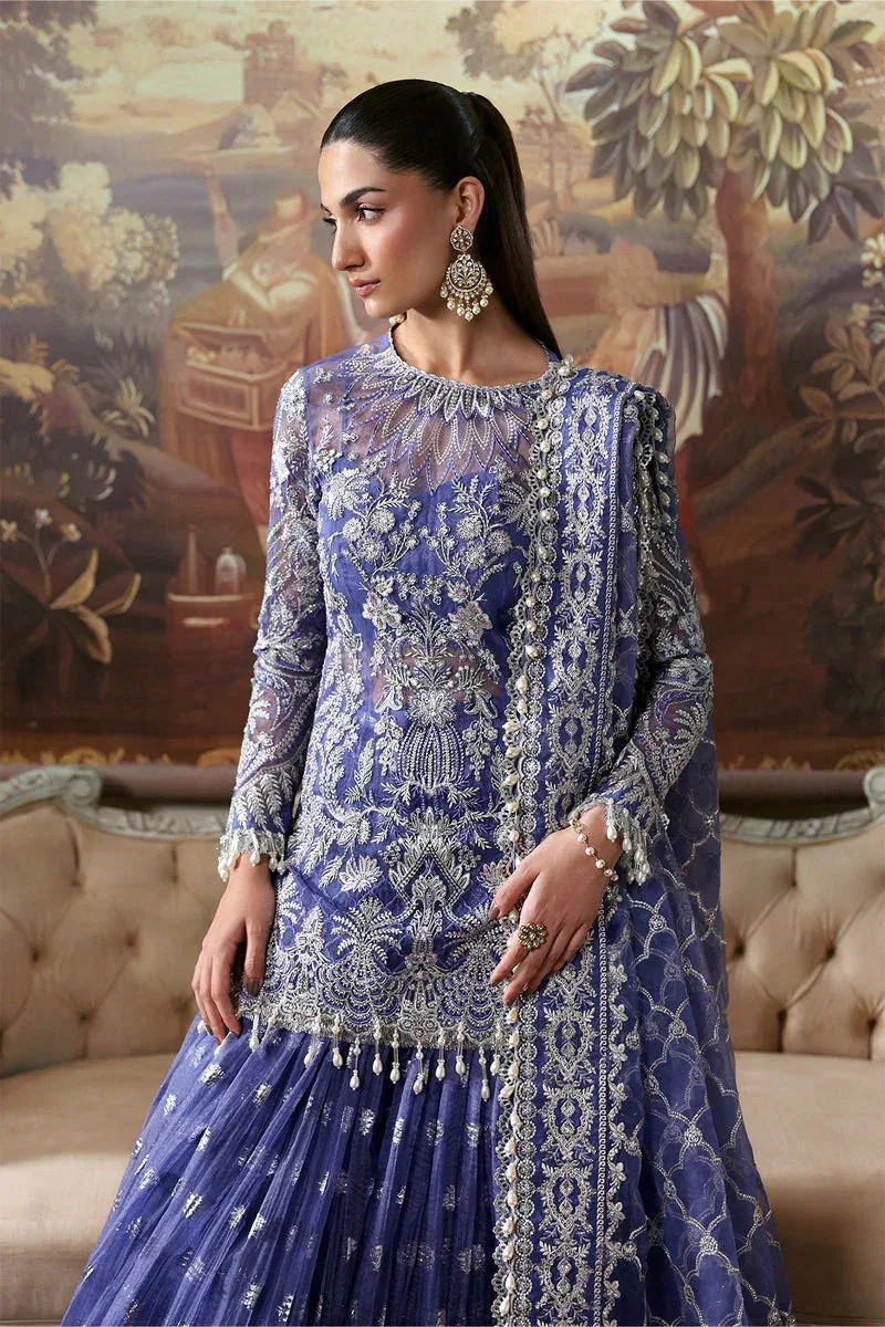Afrozeh Dastangoi 25 Silver Raw Silk – view 4 – Poshaq
