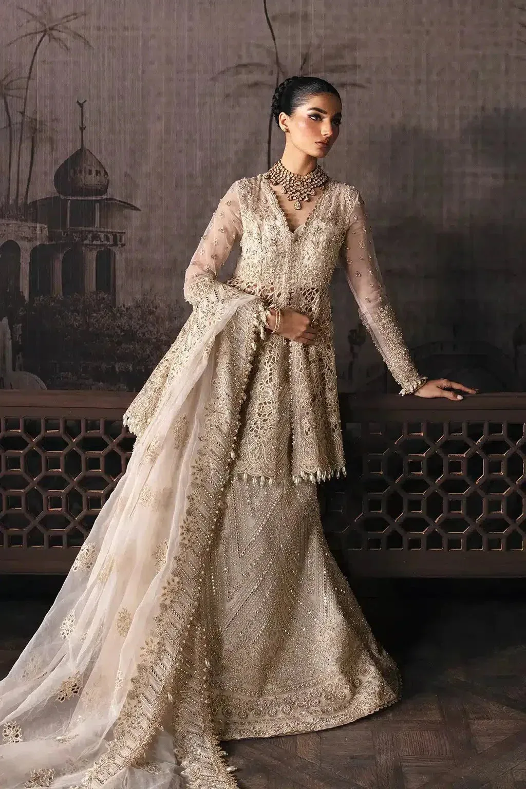 Afrozeh The Brides Edit 23 Raw Silk – view 4 – Poshaq