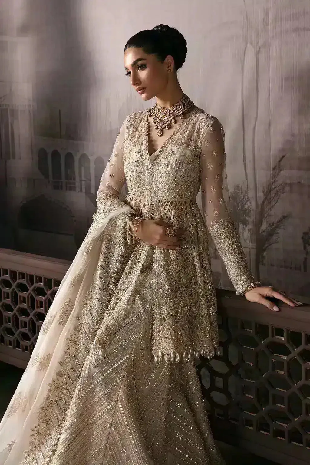 Afrozeh The Brides Edit 23 Raw Silk – view 5 – Poshaq