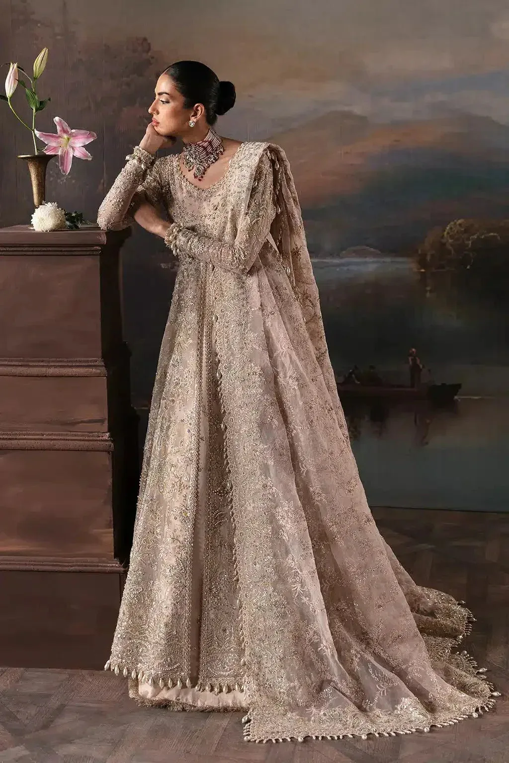 Afrozeh The Brides Edit 23 Raw Silk – view 3 – Poshaq