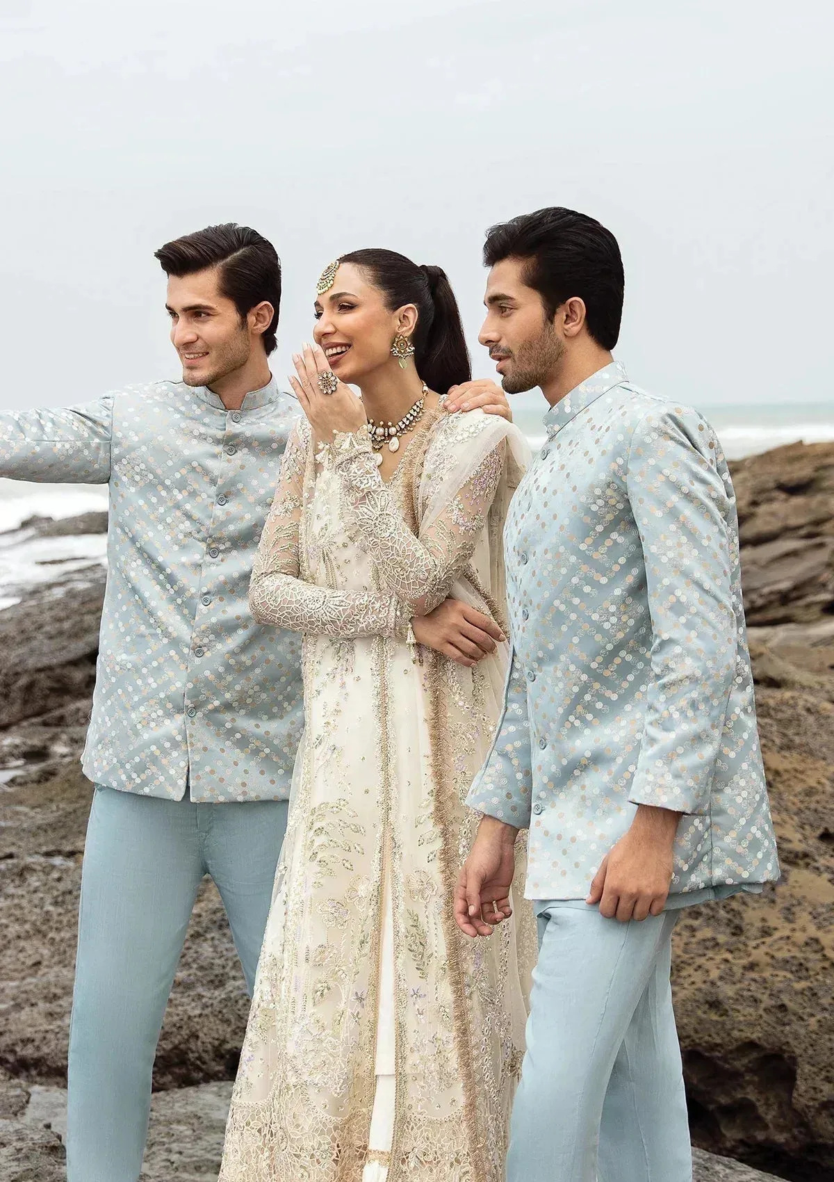 Afrozeh Dastangoi Wedding Formal'24 Off White Raw Silk – view 3 – Poshaq