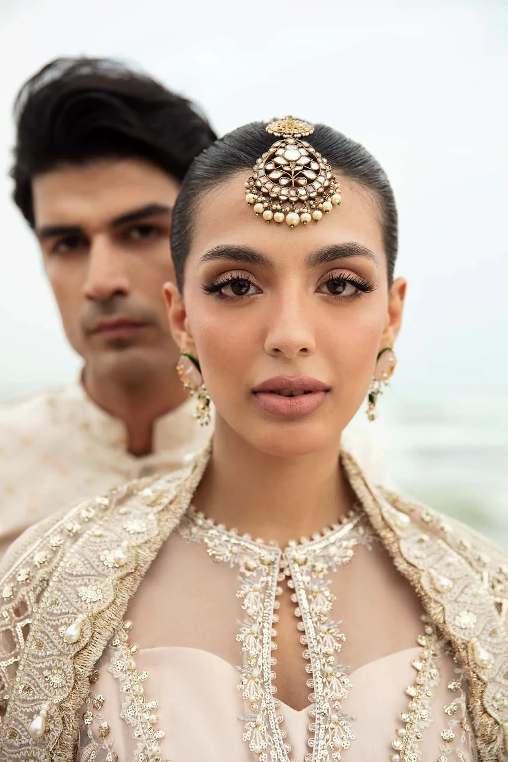 Afrozeh Dastangoi Wedding Formal'24 Tea Pink Raw Silk – view 4 – Poshaq