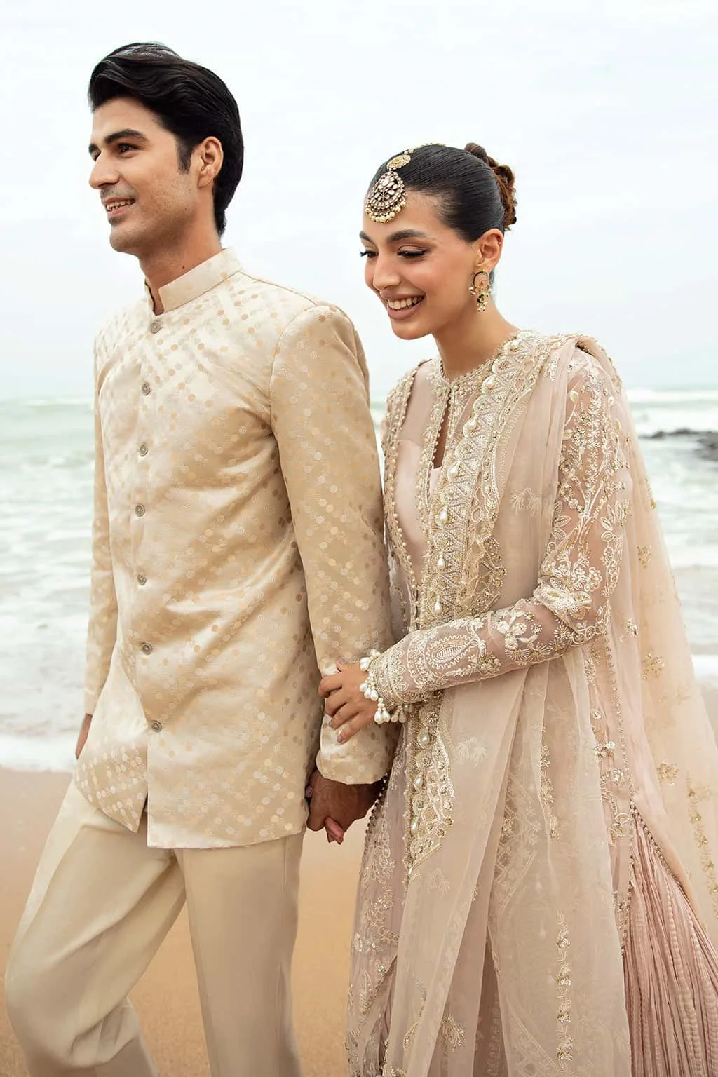 Afrozeh Dastangoi Wedding Formal'24 Tea Pink Raw Silk – view 6 – Poshaq