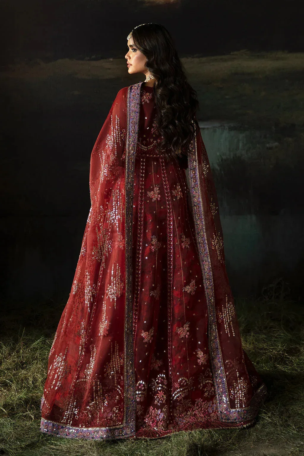 Afrozeh Hayat Wedding Formals 24 Organza – view 2 – Poshaq
