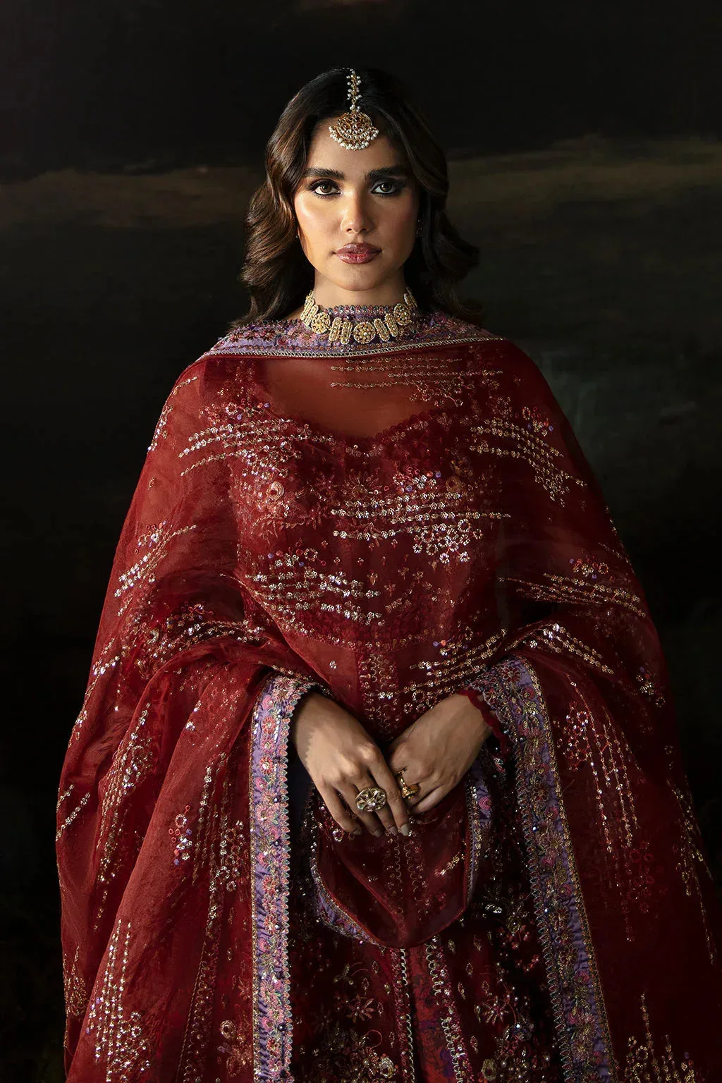 Afrozeh Hayat Wedding Formals 24 Organza – view 5 – Poshaq