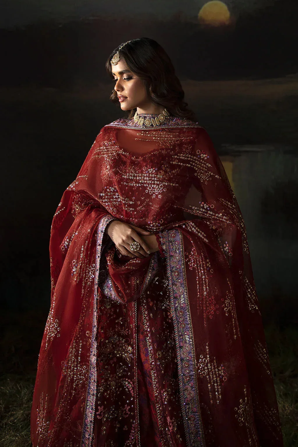 Afrozeh Hayat Wedding Formals 24 Organza – view 6 – Poshaq