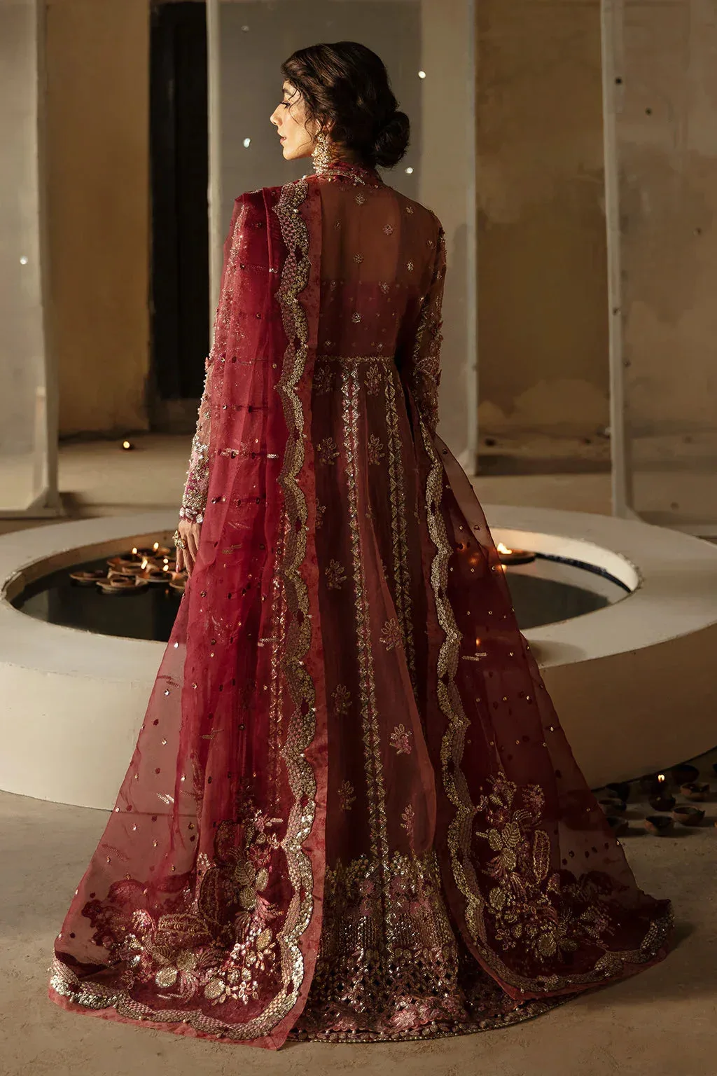 Afrozeh Hayat Wedding Formals 24 Raw Silk – view 2 – Poshaq