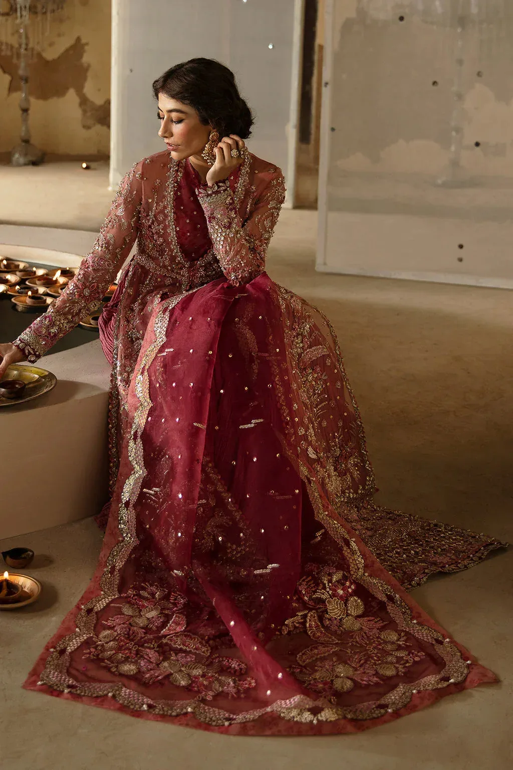 Afrozeh Hayat Wedding Formals 24 Raw Silk – view 4 – Poshaq