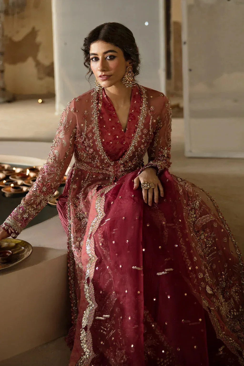 Afrozeh Hayat Wedding Formals 24 Raw Silk – view 6 – Poshaq