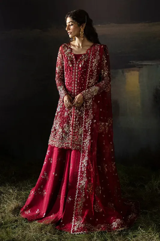Afrozeh Hayat Wedding Formals 24 Raw Silk – view 1 – Poshaq