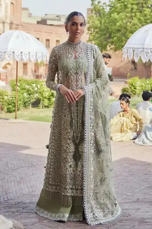 Afrozeh Dastangoi Wedding Formals Raw Silk – view 1 – Poshaq
