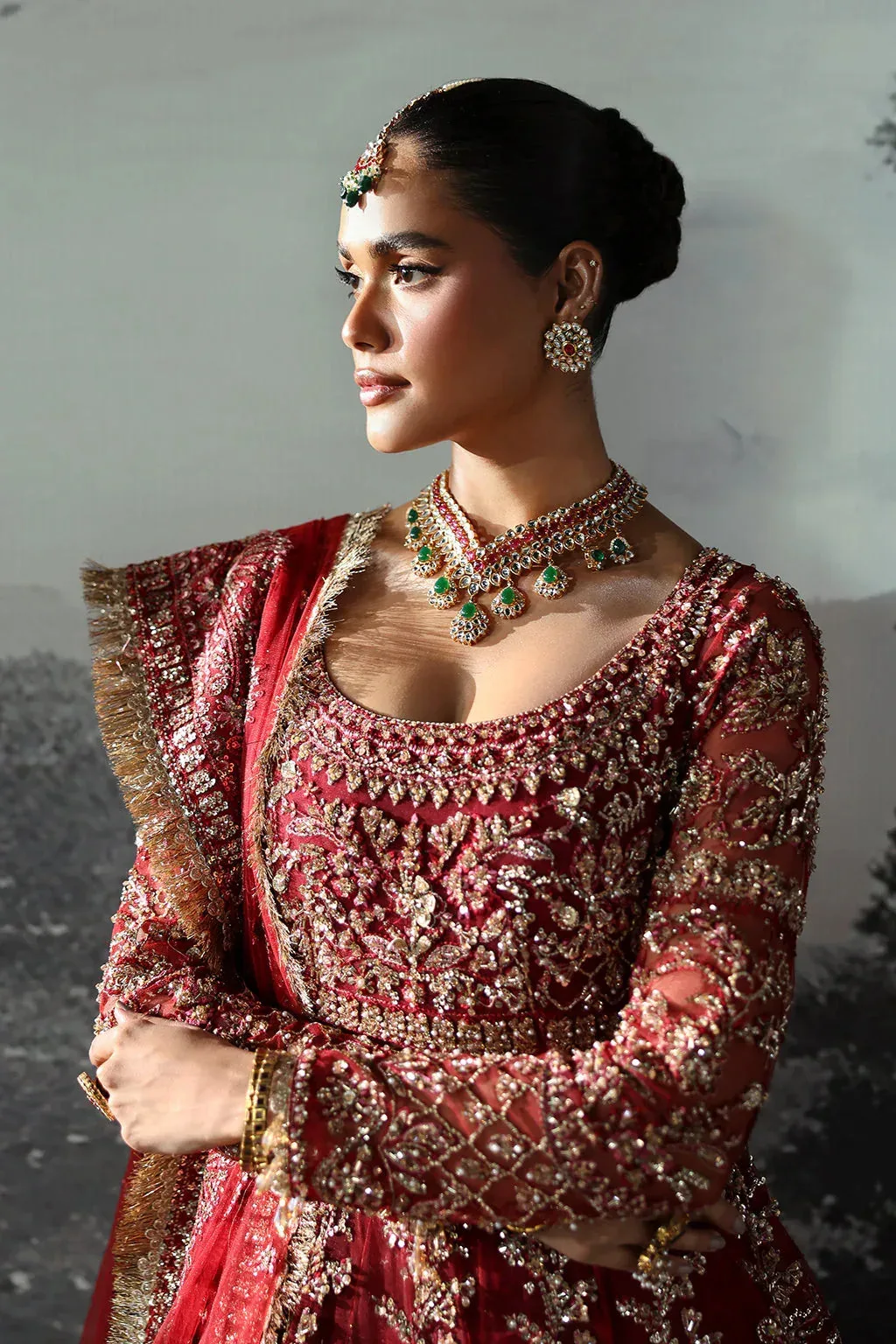 Afrozeh The Brides Edit 24 Raw Silk – view 3 – Poshaq