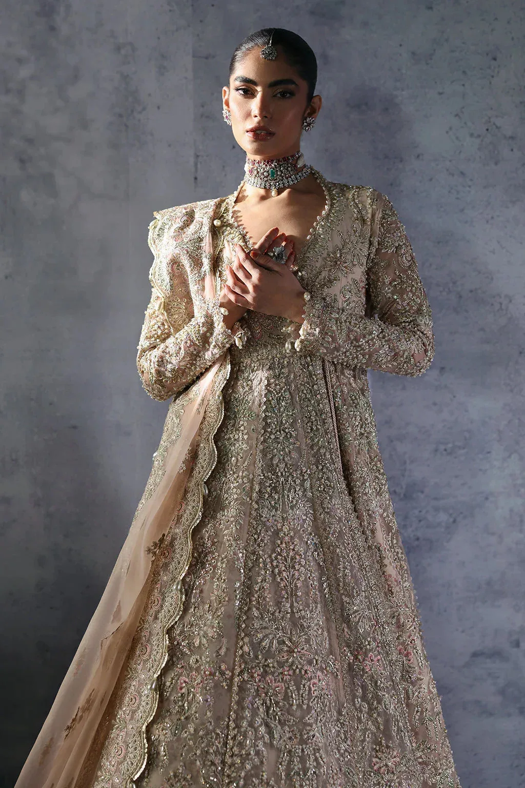 Afrozeh The Brides Edit 24 Organza – view 3 – Poshaq