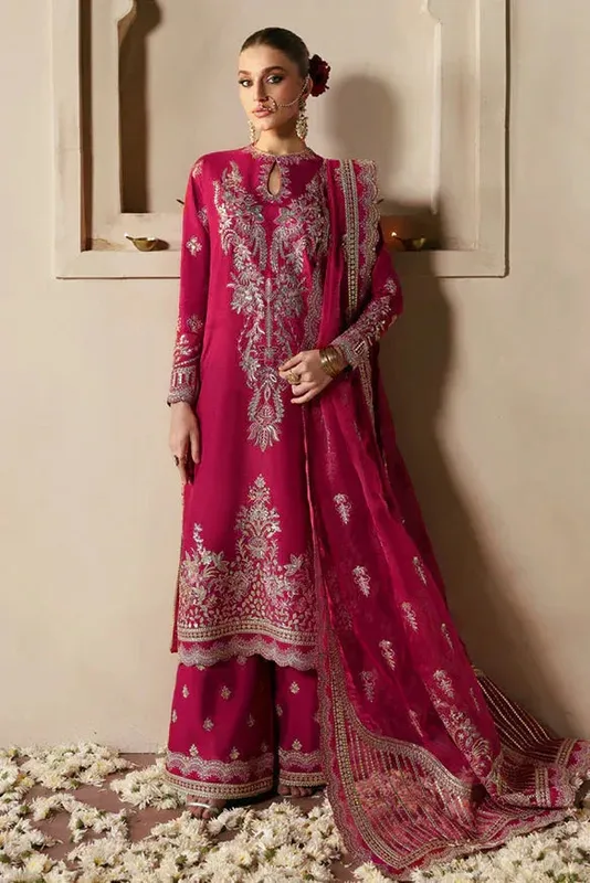 Afrozeh DIVANI SILK EDIT '25 Pink Raw Silk – view 1 – Poshaq
