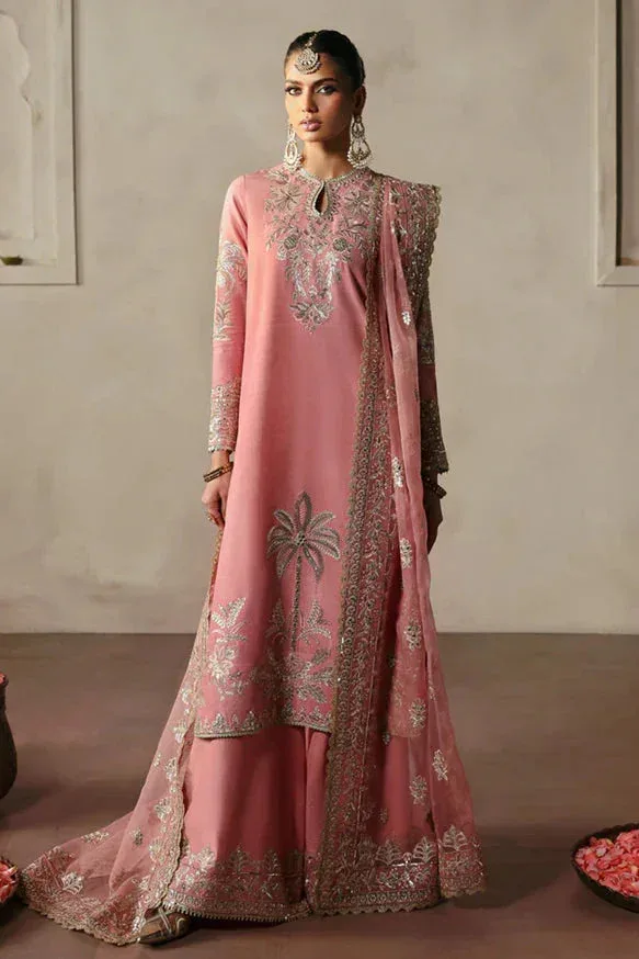 Afrozeh DIVANI SILK EDIT '25 Pink Raw Silk – view 1 – Poshaq