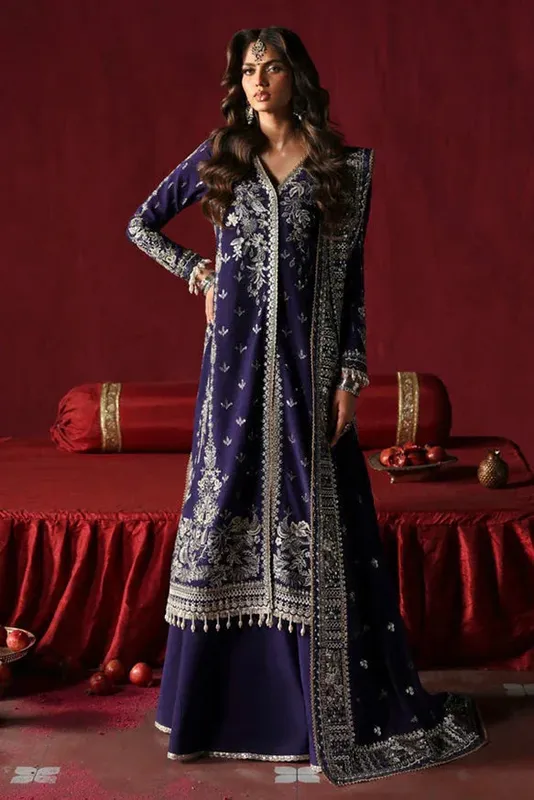 Afrozeh Divani Silk Edit 25 Gold Raw Silk – view 1 – Poshaq