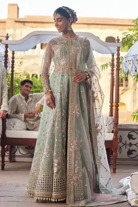 Afrozeh Dastangoi Wedding Formals Raw Silk – view 1 – Poshaq