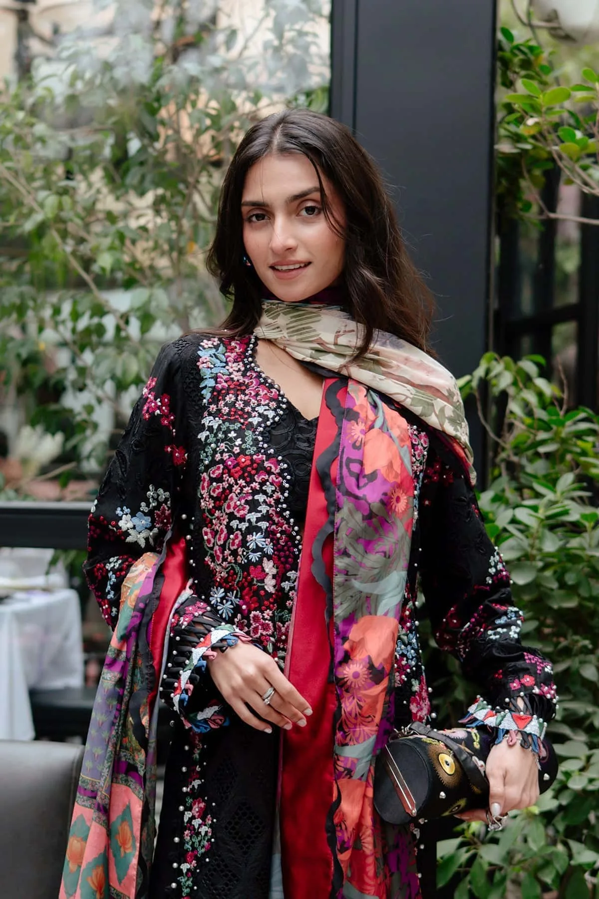 Afrozeh Lawn 25 Black Lawn – view 5 – Poshaq