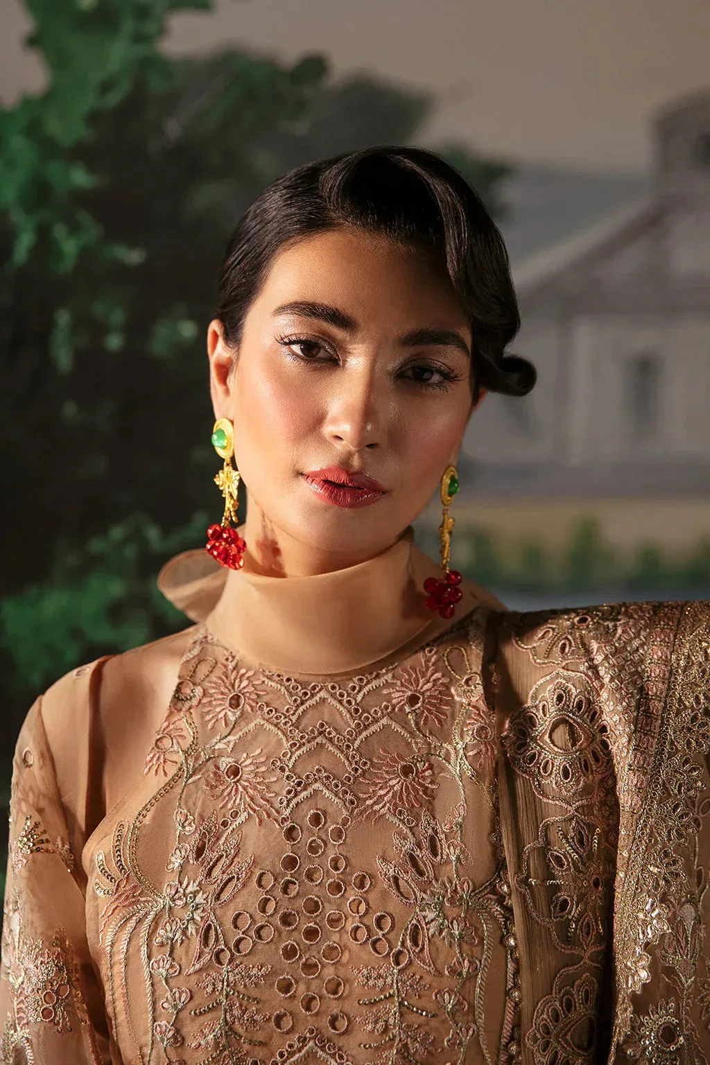 Afrozeh Fuchsia Raw Silk – view 3 – Poshaq