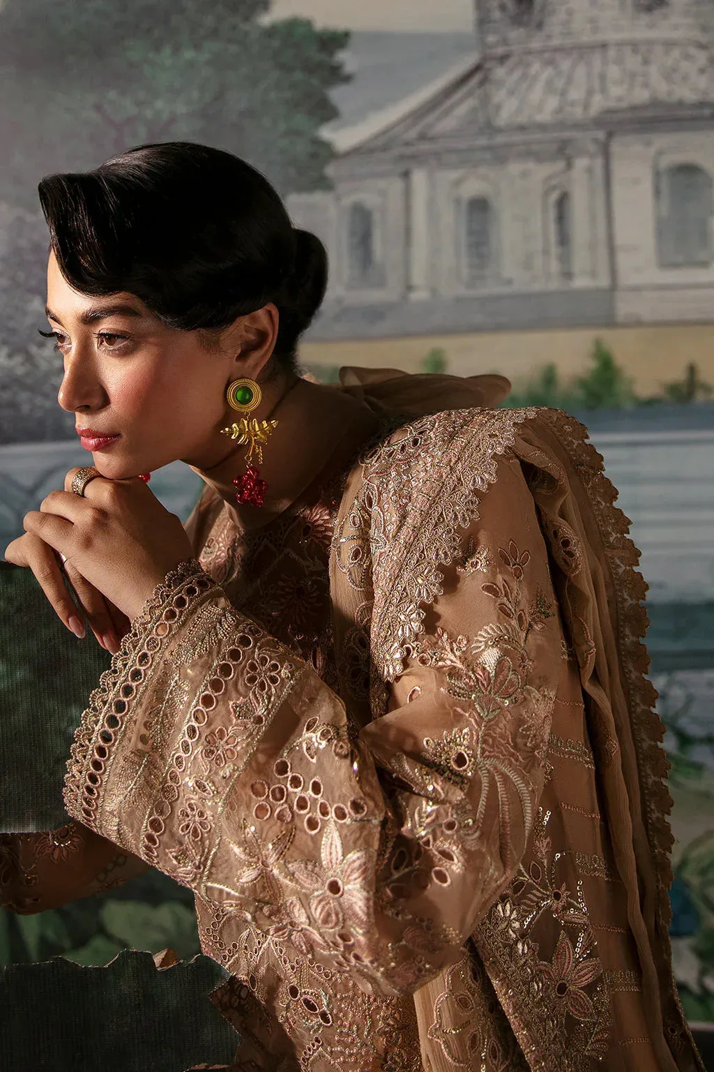 Afrozeh Fuchsia Raw Silk – view 5 – Poshaq
